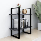 NNEVL 2-Tier Book Cabinet Grey 60x30x70 cm Chipboard
