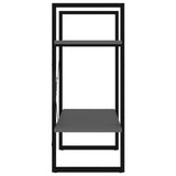 NNEVL 2-Tier Book Cabinet Grey 60x30x70 cm Chipboard