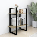NNEVL 2-Tier Book Cabinet Sonoma Oak 60x30x70 cm Chipboard