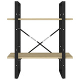 NNEVL 2-Tier Book Cabinet Sonoma Oak 60x30x70 cm Chipboard