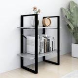 NNEVL 2-Tier Book Cabinet Concrete Grey 60x30x70 cm Chipboard