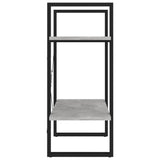 NNEVL 2-Tier Book Cabinet Concrete Grey 60x30x70 cm Chipboard