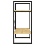 NNEVL 2-Tier Book Cabinet 60x30x70 cm Solid Pine Wood
