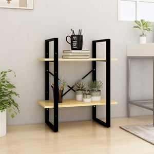 NNEVL 2-Tier Book Cabinet 60x30x70 cm Solid Pine Wood