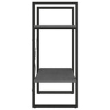 NNEVL 2-Tier Book Cabinet Grey 60x30x70 cm Solid Pine Wood