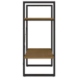 NNEVL 2-Tier Book Cabinet Honey Brown 60x30x70 cm Solid Pine Wood
