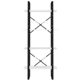 NNEVL 4-Tier Book Cabinet White 60x30x140 cm Chipboard