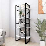 NNEVL 4-Tier Book Cabinet White 60x30x140 cm Chipboard