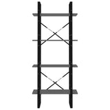 NNEVL 4-Tier Book Cabinet Grey 60x30x140 cm Chipboard