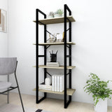 NNEVL 4-Tier Book Cabinet Sonoma Oak 60x30x140 cm Chipboard