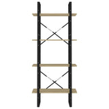 NNEVL 4-Tier Book Cabinet Sonoma Oak 60x30x140 cm Chipboard