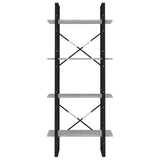 NNEVL 4-Tier Book Cabinet Concrete Grey 60x30x140 cm Chipboard