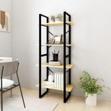 NNEVL 4-Tier Book Cabinet 60x30x140 cm Solid Pine Wood