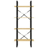NNEVL 4-Tier Book Cabinet 60x30x140 cm Solid Pine Wood