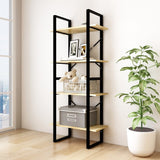 NNEVL 4-Tier Book Cabinet 60x30x140 cm Solid Pine Wood
