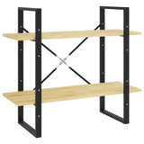 NNEVL 2-Tier Book Cabinet 80x30x70 cm Solid Pine Wood