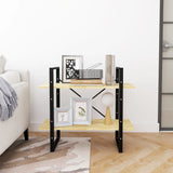 NNEVL 2-Tier Book Cabinet 80x30x70 cm Solid Pine Wood
