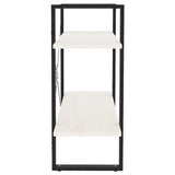 NNEVL 2-Tier Book Cabinet White 80x30x70 cm Solid Pine Wood