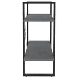 NNEVL 2-Tier Book Cabinet Grey 80x30x70 cm Solid Pine Wood
