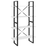 NNEVL 4-Tier Book Cabinet White 80x30x140 cm Chipboard