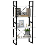 NNEVL 4-Tier Book Cabinet White 80x30x140 cm Chipboard
