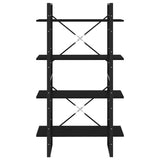 NNEVL 4-Tier Book Cabinet Black 80x30x140 cm Chipboard