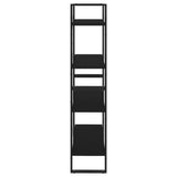 NNEVL 4-Tier Book Cabinet Black 80x30x140 cm Chipboard