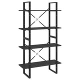NNEVL 4-Tier Book Cabinet Grey 80x30x140 cm Chipboard