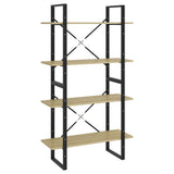 NNEVL 4-Tier Book Cabinet Sonoma Oak 80x30x140 cm Chipboard