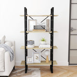 NNEVL 4-Tier Book Cabinet Sonoma Oak 80x30x140 cm Chipboard