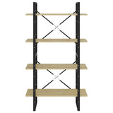 NNEVL 4-Tier Book Cabinet Sonoma Oak 80x30x140 cm Chipboard