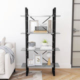 NNEVL 4-Tier Book Cabinet Concrete Grey 80x30x140 cm Chipboard