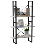 NNEVL 4-Tier Book Cabinet Concrete Grey 80x30x140 cm Chipboard