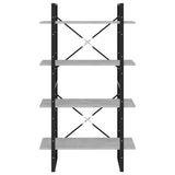 NNEVL 4-Tier Book Cabinet Concrete Grey 80x30x140 cm Chipboard