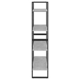 NNEVL 4-Tier Book Cabinet Concrete Grey 80x30x140 cm Chipboard