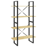NNEVL 4-Tier Book Cabinet 80x30x140 cm Solid Pine Wood