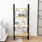 NNEVL 4-Tier Book Cabinet 80x30x140 cm Solid Pine Wood