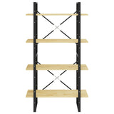 NNEVL 4-Tier Book Cabinet 80x30x140 cm Solid Pine Wood