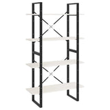 NNEVL 4-Tier Book Cabinet White 80x30x140 cm Solid Pine Wood
