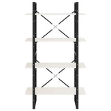 NNEVL 4-Tier Book Cabinet White 80x30x140 cm Solid Pine Wood