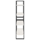 NNEVL 4-Tier Book Cabinet White 80x30x140 cm Solid Pine Wood