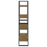 NNEVL 4-Tier Book Cabinet Brown 80x30x140 cm Solid Pine Wood