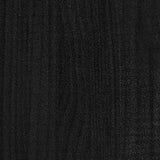 NNEVL 4-Tier Book Cabinet Black 80x30x140 cm Solid Pine Wood