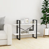 NNEVL 2-Tier Book Cabinet White 100x30x70 cm Chipboard