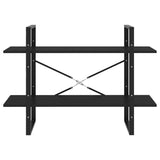 NNEVL 2-Tier Book Cabinet Black 100x30x70 cm Chipboard