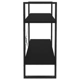 NNEVL 2-Tier Book Cabinet Black 100x30x70 cm Chipboard