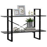 NNEVL 2-Tier Book Cabinet Grey 100x30x70 cm Chipboard