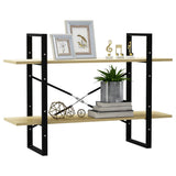 NNEVL 2-Tier Book Cabinet Sonoma Oak 100x30x70 cm Chipboard