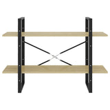 NNEVL 2-Tier Book Cabinet Sonoma Oak 100x30x70 cm Chipboard