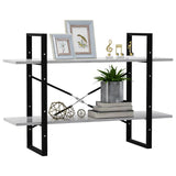 NNEVL 2-Tier Book Cabinet Concrete Grey 100x30x70 cm Chipboard